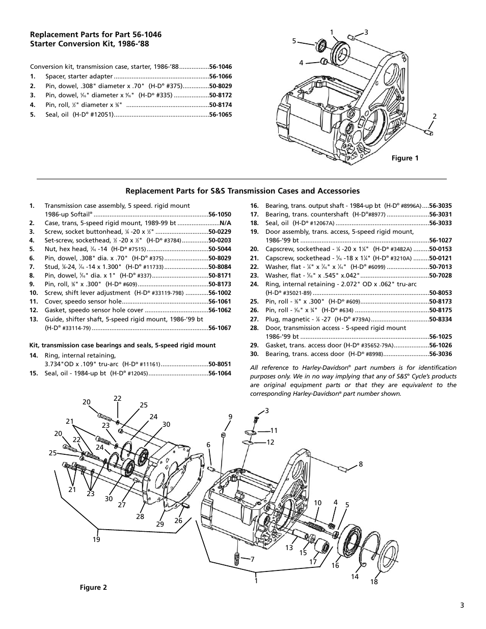 S&S Cycle 5-Speed Trasmission Case for 1986-99 Big Twin and Custom Applications User Manual | Page 3 / 4