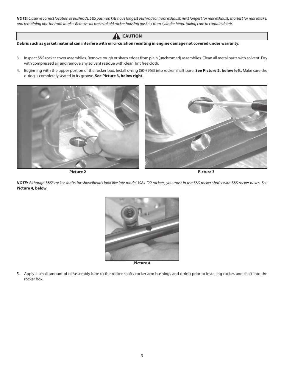 S&S Cycle Rocker Boxes for 1966-84 Big Twin User Manual | Page 3 / 7