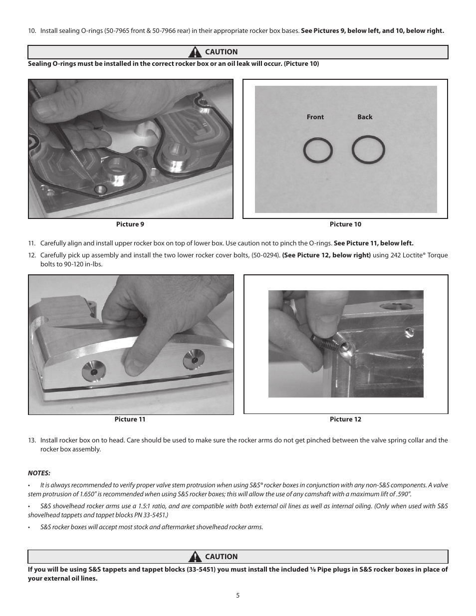 S&S Cycle Rocker Boxes for 1966-84 Big Twin User Manual | Page 5 / 7