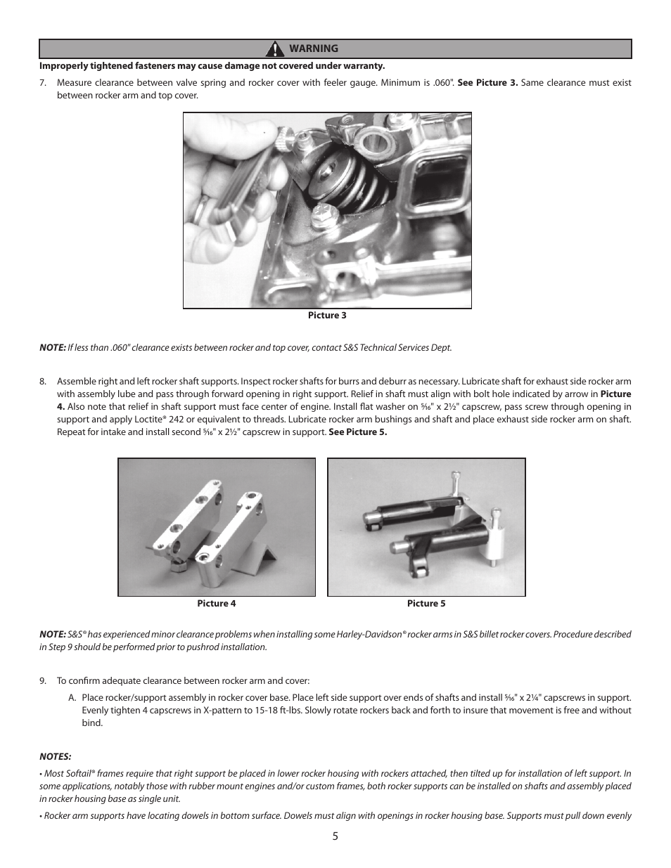 S&S Cycle Billet Rocker Cover Assemblies for Harley-Davidson evolution engines User Manual | Page 5 / 8