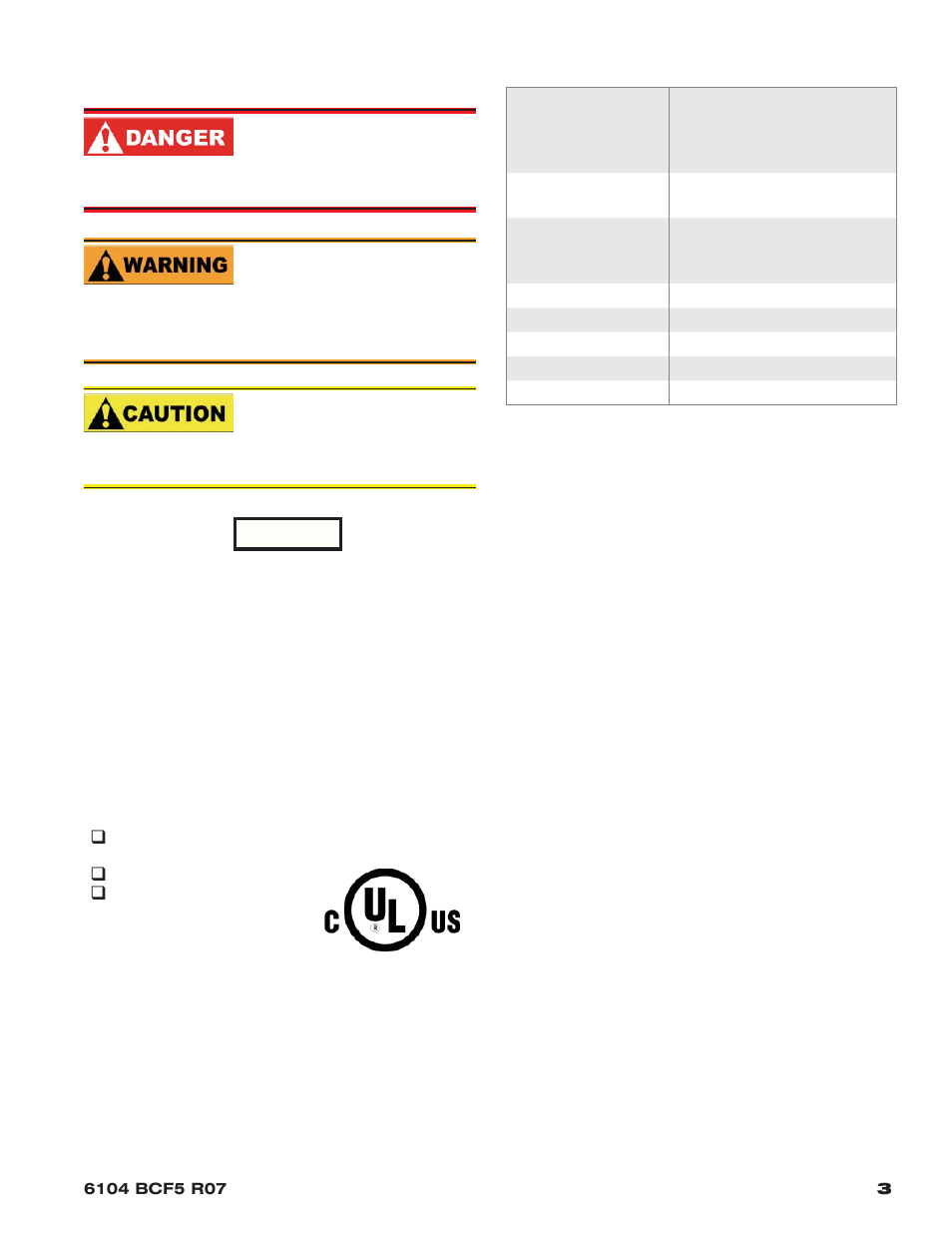 Hazard defi nitions | Beckett 800 User Manual | Page 3 / 16