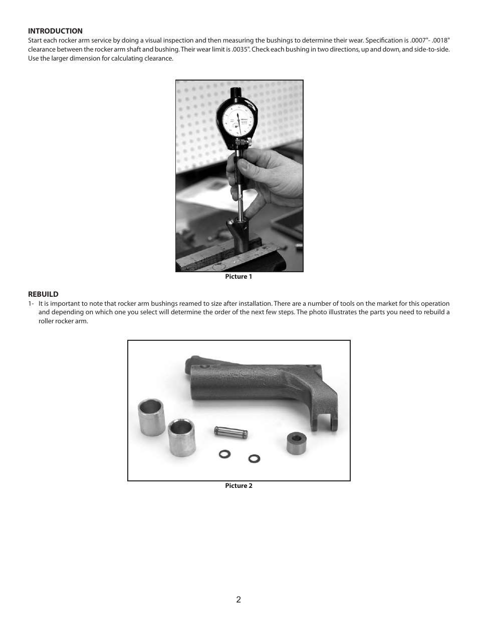 S&S Cycle Rocker Arm Rebuild Kit for 1966-1984 Big Twin Engines User Manual | Page 2 / 4