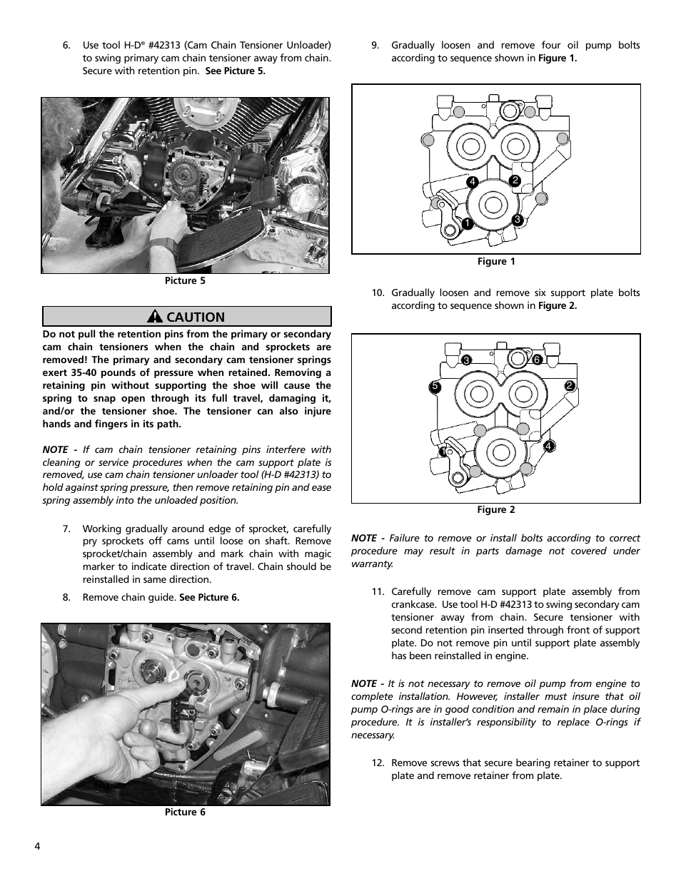 Caution | S&S Cycle Chain Drive Camshaft Set for Harley-Davidson Twin Cam 88 Engines User Manual | Page 4 / 8