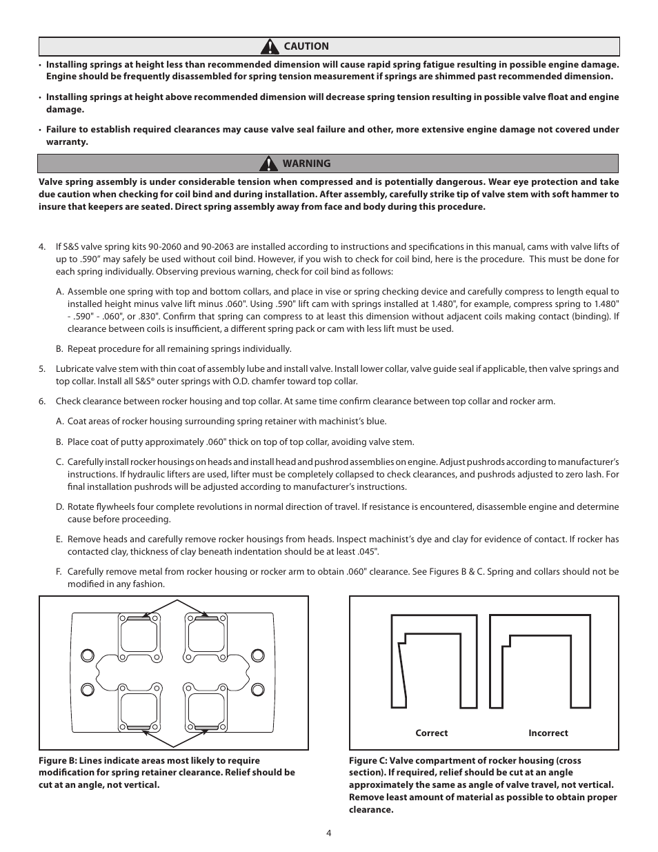 S&S Cycle 590 Lift Valve Spring Kits 90-2060 and 90-2063 for 1948–1984 Big Twin Engines User Manual | Page 4 / 4