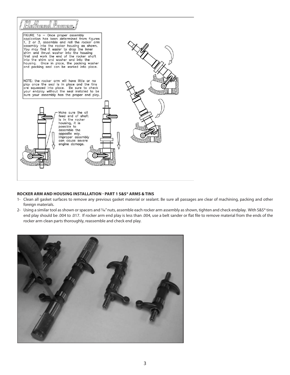 S&S Cycle OHV BT and KN-Series 1936-47 Flathead Power Rocker Arms and Rocker Shafts User Manual | Page 3 / 8