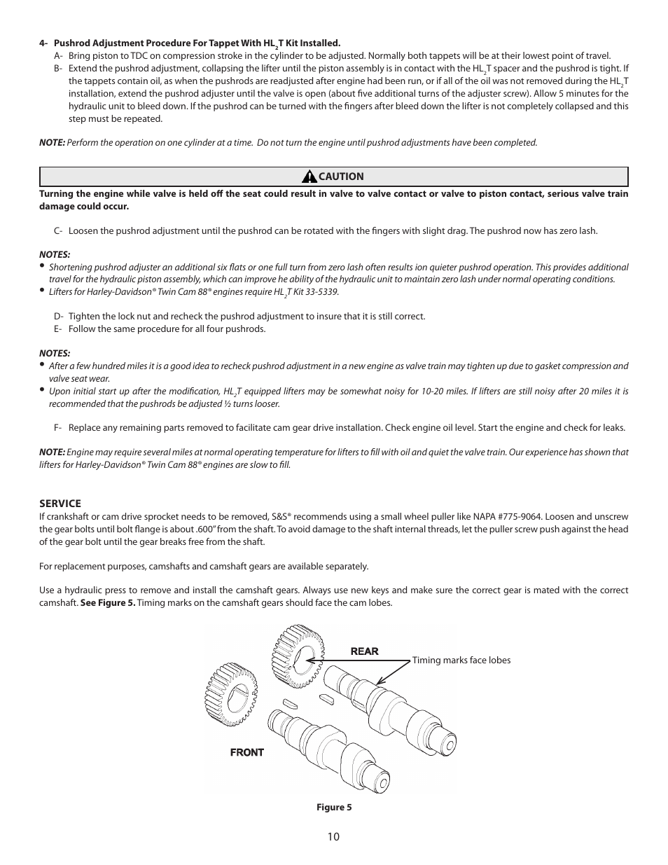 S&S Cycle 2006-Up Gear Drive Cams for Harley-Davidson Twin Cam 88 Engines User Manual | Page 10 / 12