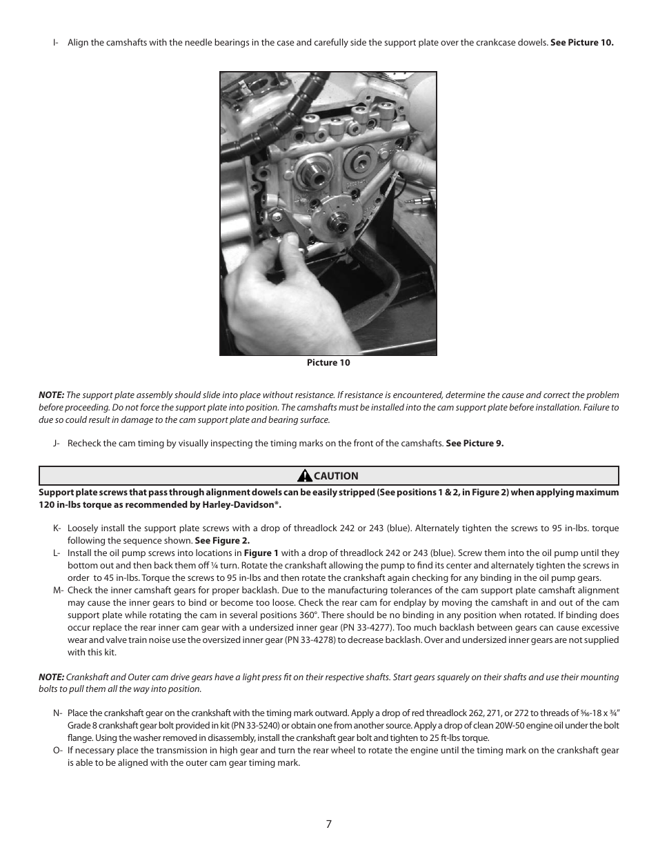 S&S Cycle 2006-Up Gear Drive Cams for Harley-Davidson Twin Cam 88 Engines User Manual | Page 7 / 12