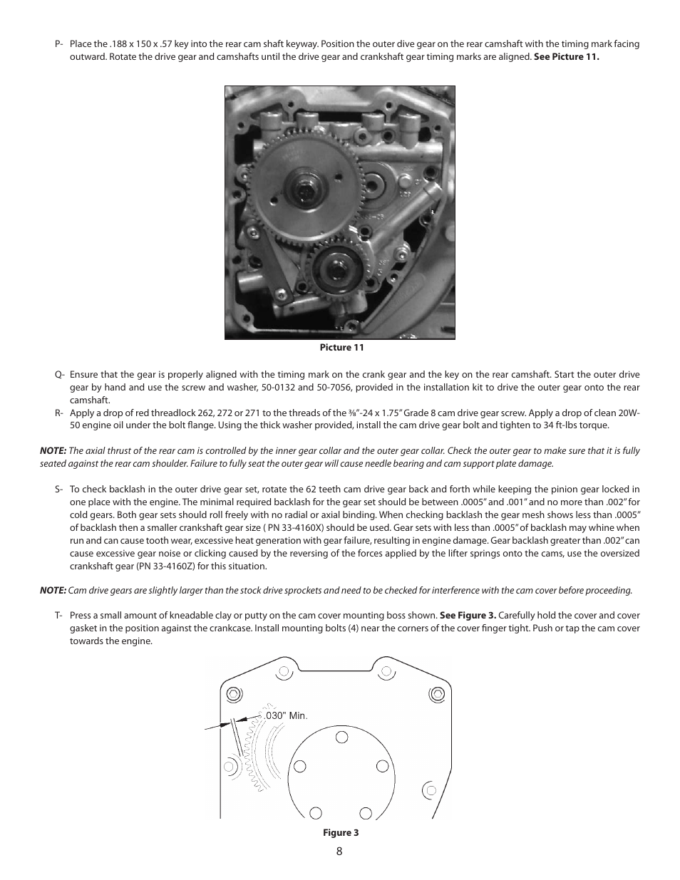 S&S Cycle 2006-Up Gear Drive Cams for Harley-Davidson Twin Cam 88 Engines User Manual | Page 8 / 12