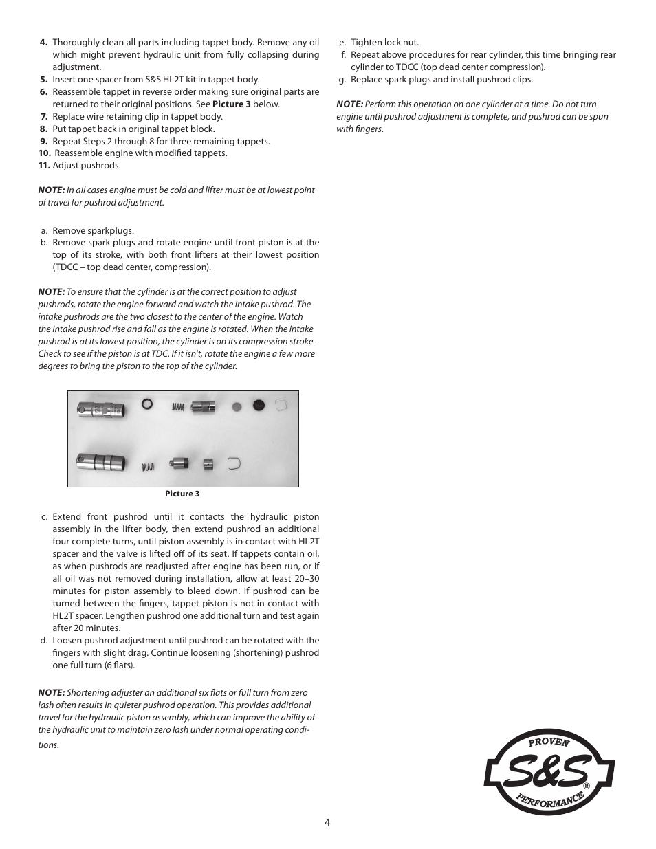 S&S Cycle Adjustable Pushrods User Manual | Page 4 / 4