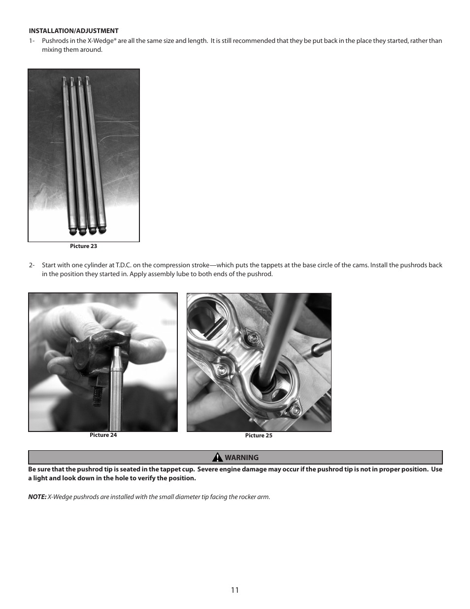 S&S Cycle Easy Start Camshafts for X-Wedge Engines User Manual | Page 11 / 12