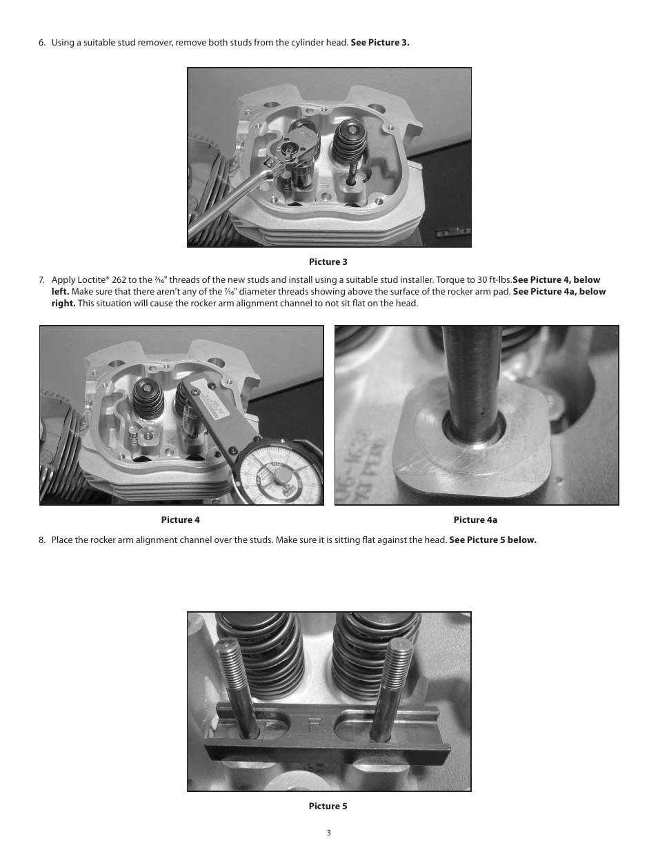 S&S Cycle Billet Aluminum Rocker Arm Kit for X-Wedge Engines User Manual | Page 3 / 6