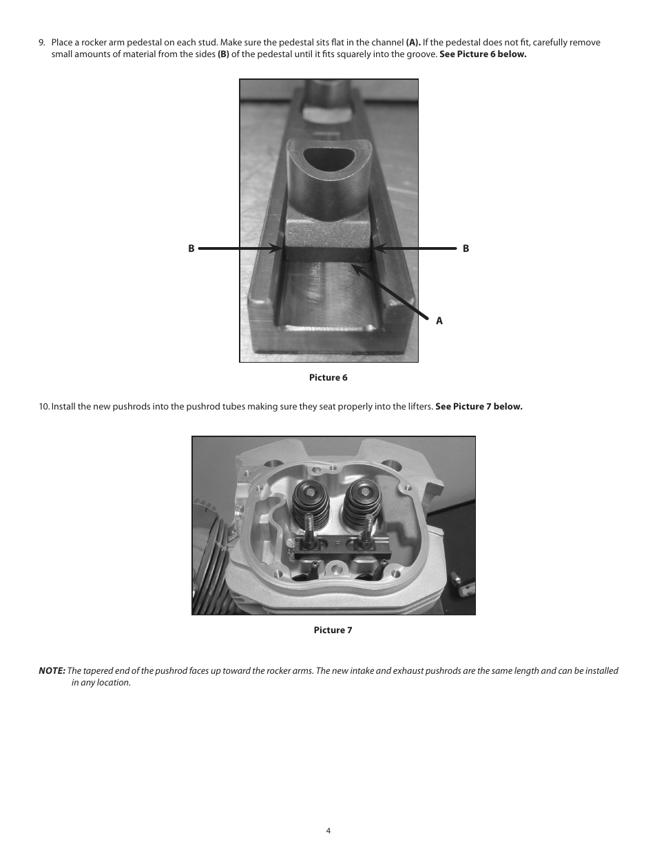 S&S Cycle Billet Aluminum Rocker Arm Kit for X-Wedge Engines User Manual | Page 4 / 6