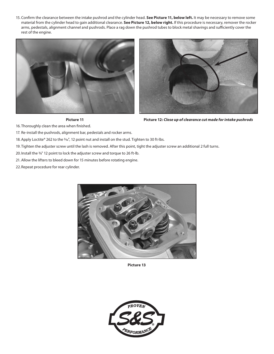 S&S Cycle Billet Aluminum Rocker Arm Kit for X-Wedge Engines User Manual | Page 6 / 6
