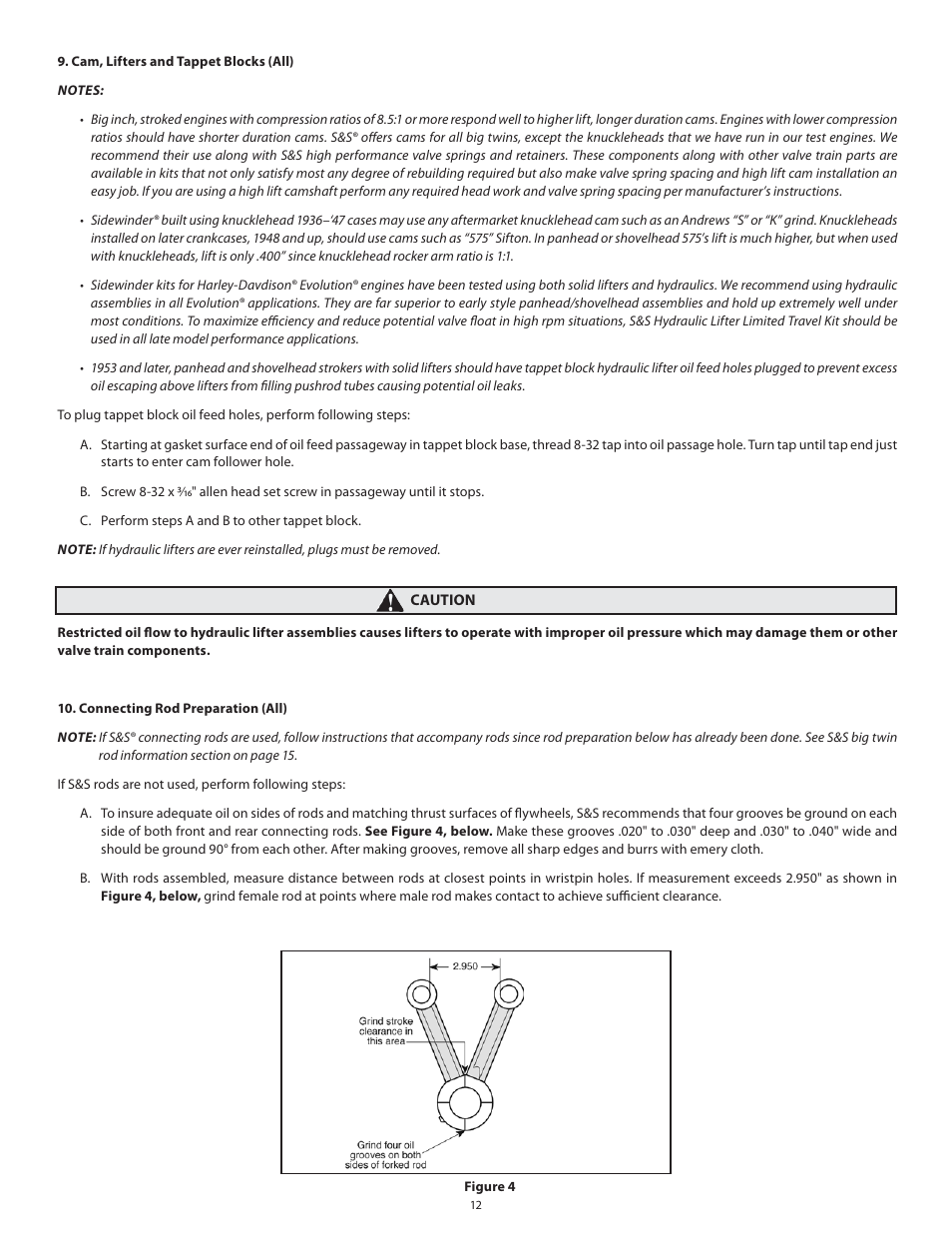 S&S Cycle Sidewinder 3 5/8 Big Bore Cylinders for 1936–1999 Big Twins User Manual | Page 12 / 28