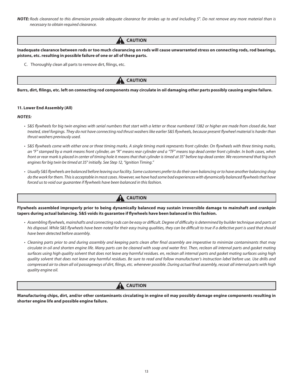 S&S Cycle Sidewinder 3 5/8 Big Bore Cylinders for 1936–1999 Big Twins User Manual | Page 13 / 28