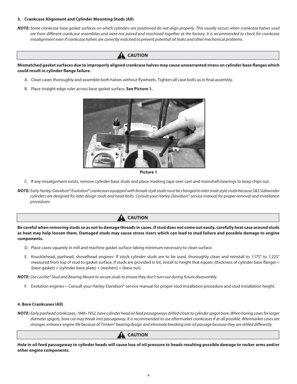 S&S Cycle Sidewinder 3 5/8 Big Bore Cylinders for 1936–1999 Big Twins User Manual | Page 4 / 28