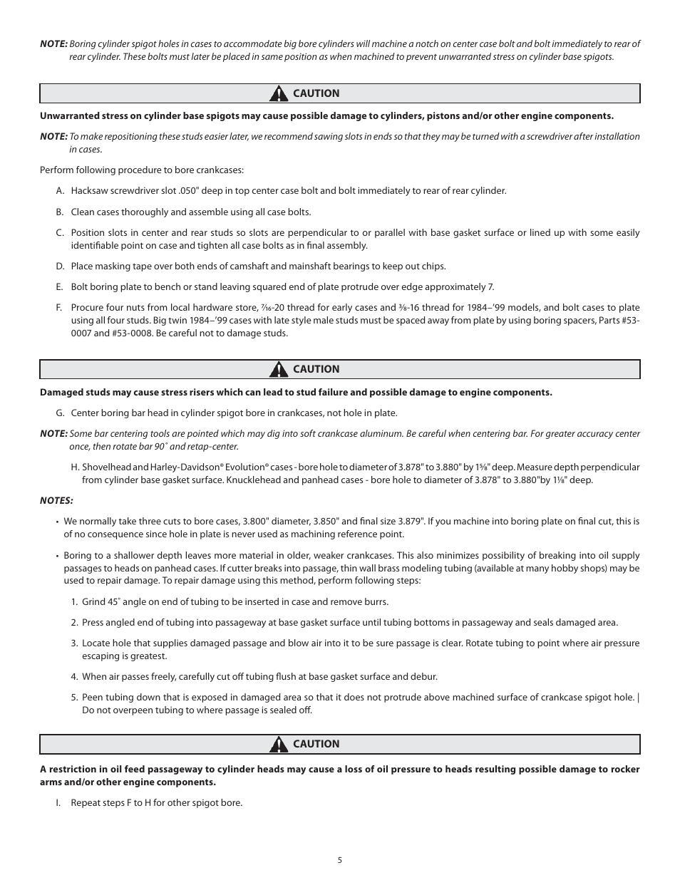 S&S Cycle Sidewinder 3 5/8 Big Bore Cylinders for 1936–1999 Big Twins User Manual | Page 5 / 28