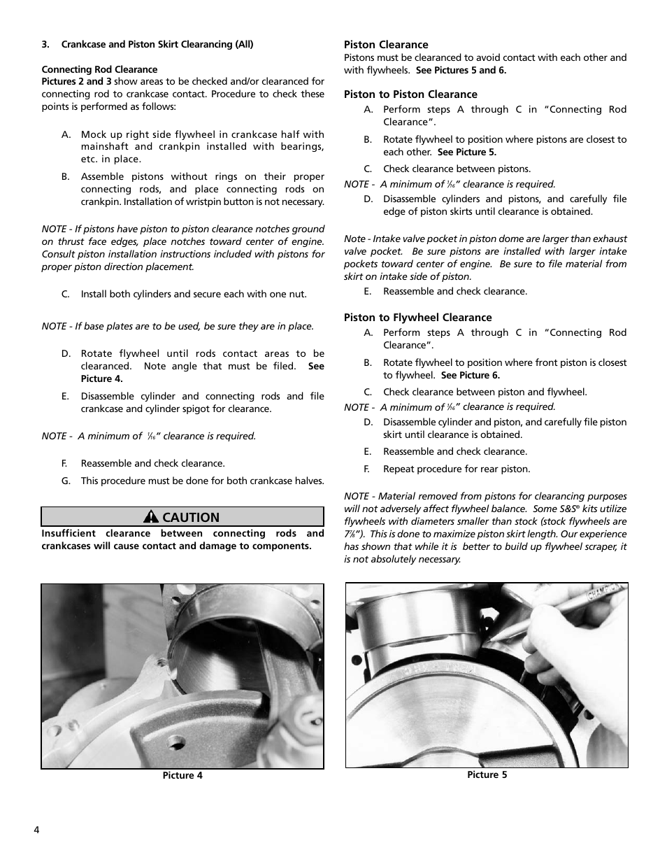 Caution | S&S Cycle Bore Stroker Kit 3 3/16 for Harley-Davidson Sportster Models User Manual | Page 4 / 12
