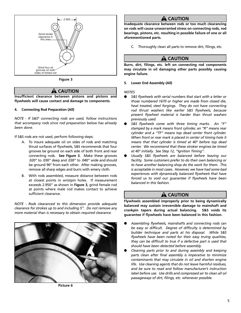 Caution | S&S Cycle Bore Stroker Kit 3 3/16 for Harley-Davidson Sportster Models User Manual | Page 5 / 12