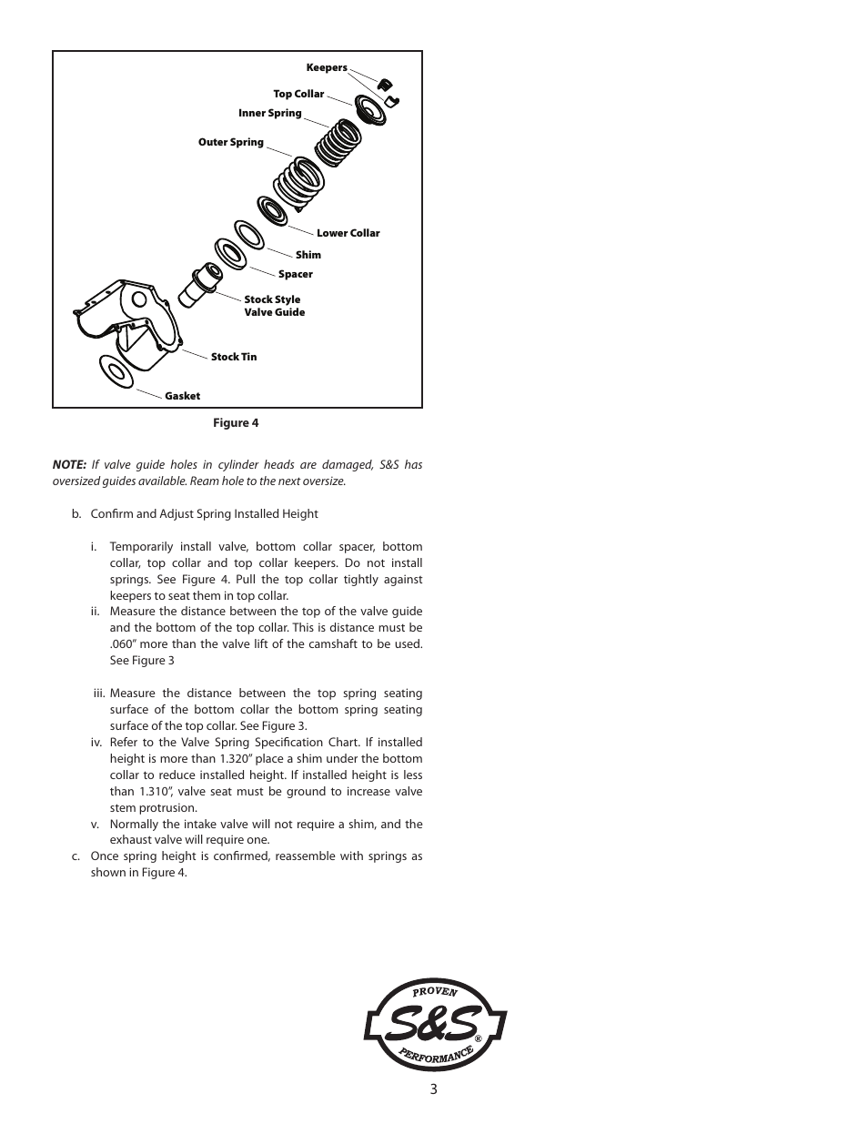 S&S Cycle Valve Spring Kit 106-6398 for 1936-47 Harley-Davidson Knucklehead Big Twin and S&S KN-Series Engines User Manual | Page 3 / 3