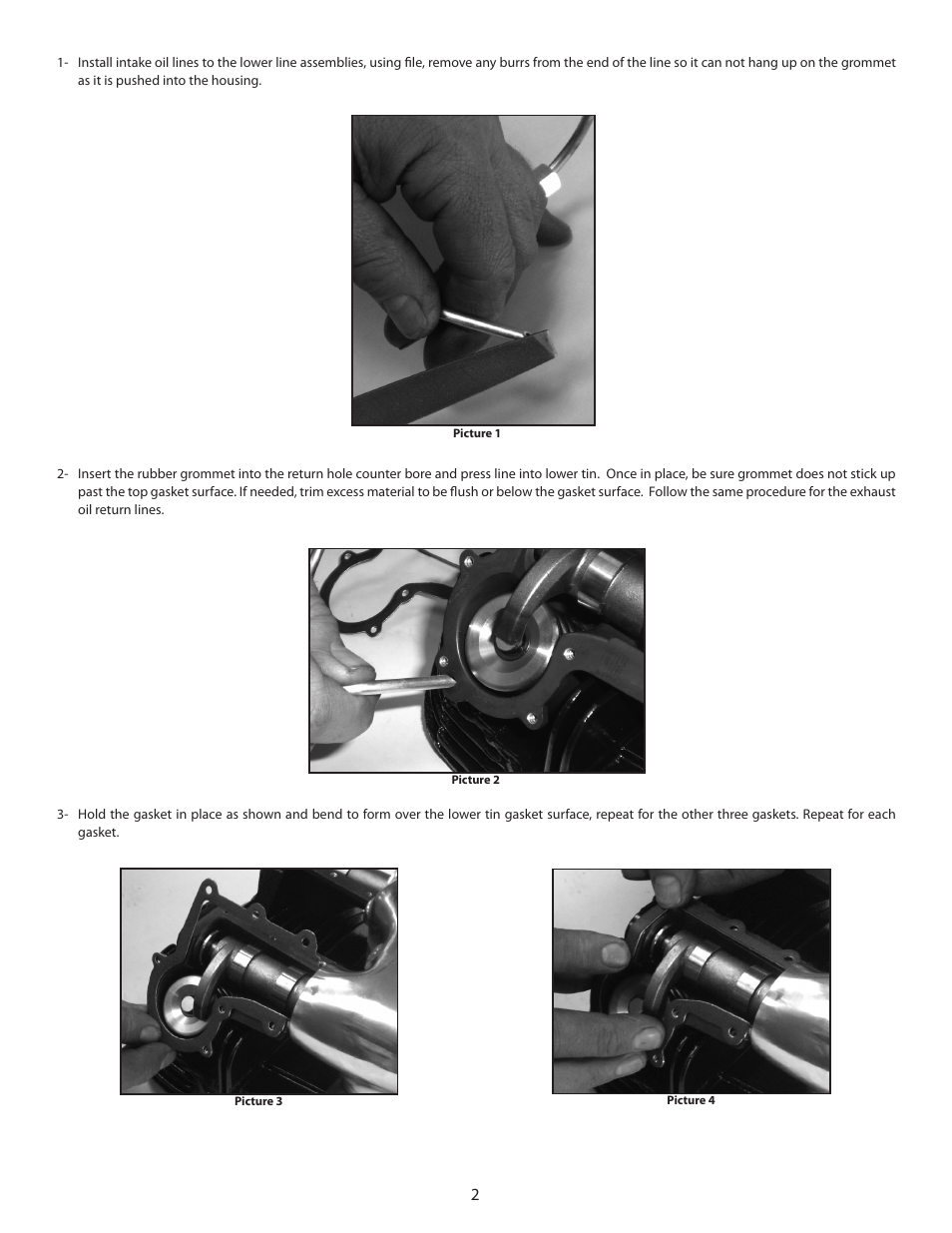 S&S Cycle Flathead Power For Oil Return Lines With S&S KN-Series Tins User Manual | Page 2 / 3