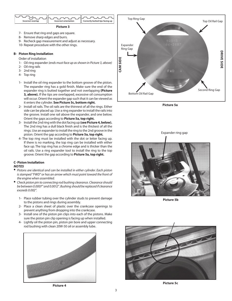 S&S Cycle Big Bore Kits 97 & 106 for 1999–06 & 2007–Up Big Twins User Manual | Page 3 / 5