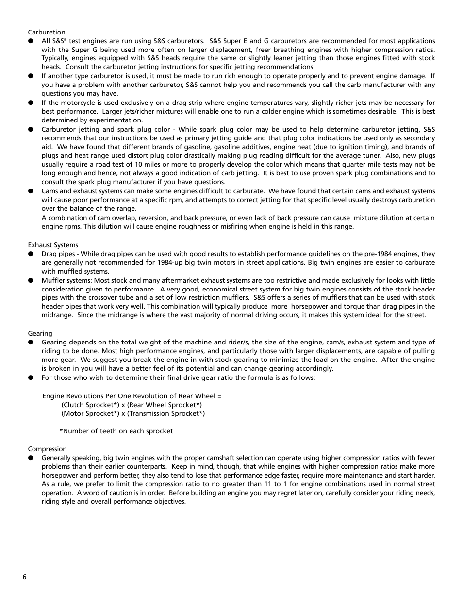 S&S Cycle Performance Replacement Cylinder Head Kit for 1984-99 Big Twin Engines and Harley-Davidson Sportster Models User Manual | Page 6 / 8