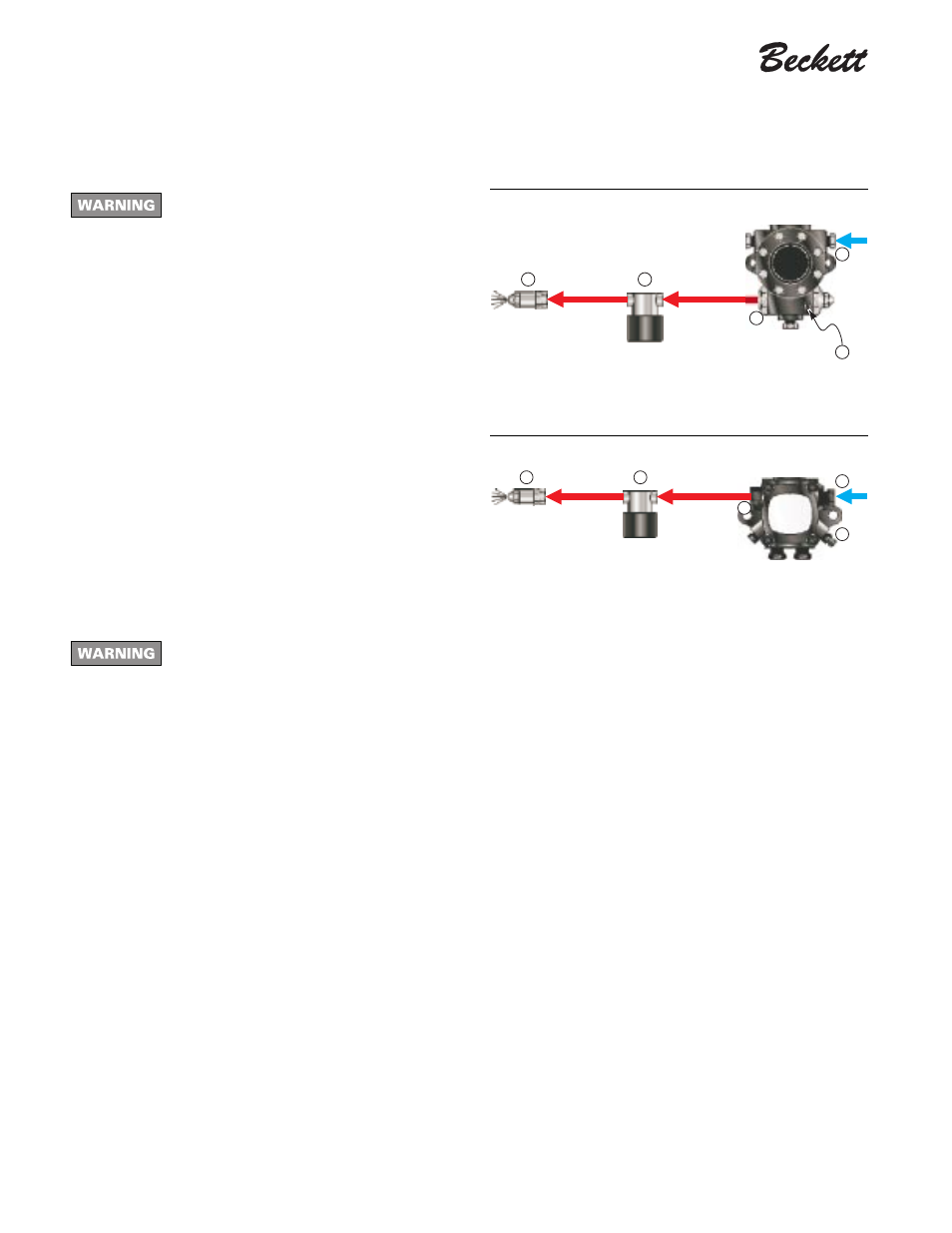 Connect fuel line(s), Instruction manual – model cf1400 oil burner, Fuel unit by-pass plug | Oil supply/return lines | Beckett CF 1400 User Manual | Page 8 / 16