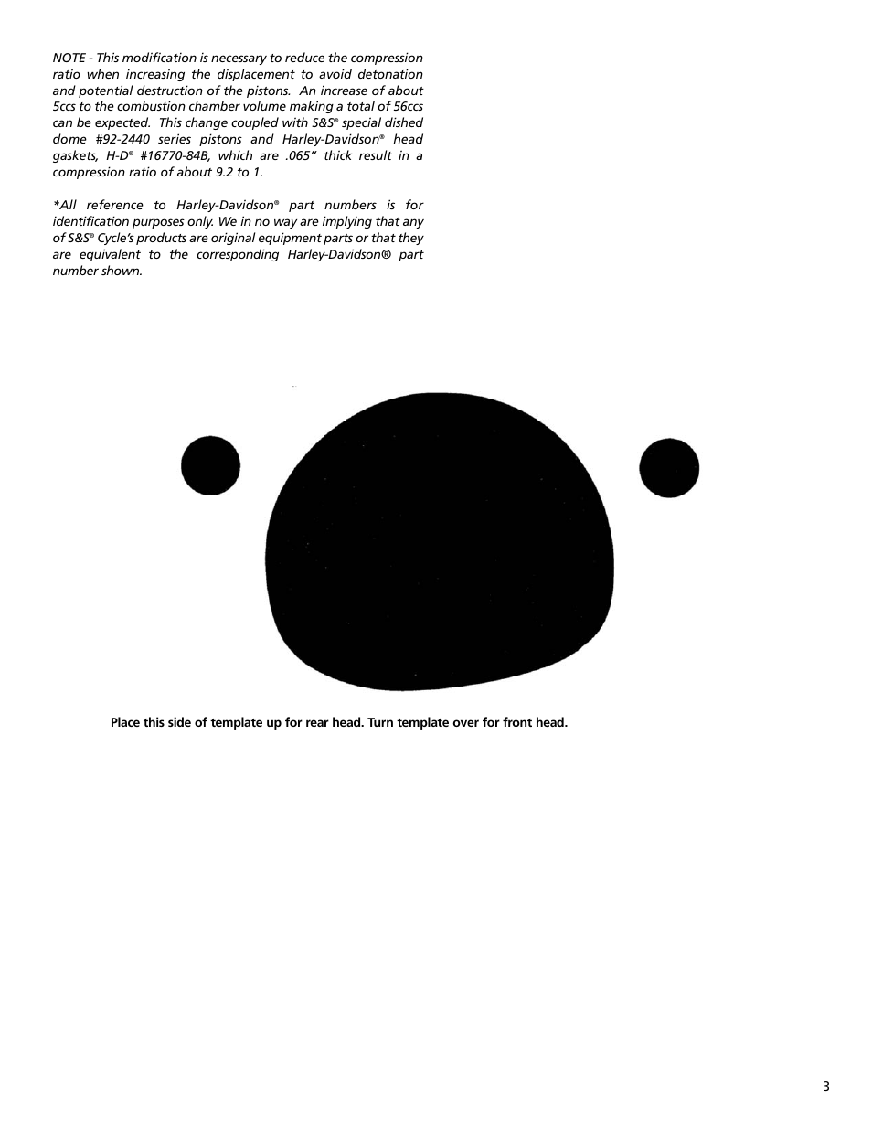 S&S Cycle Combustion Chamber Modification (Early Chamber) User Manual | Page 3 / 4