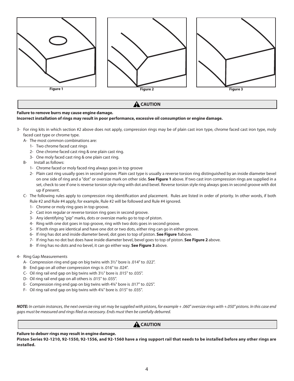 S&S Cycle Pistons User Manual | Page 4 / 6