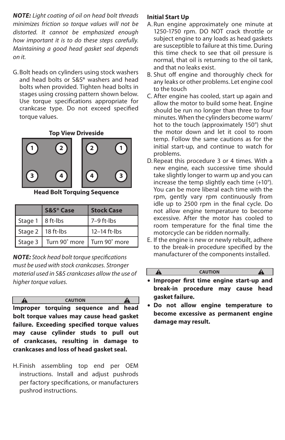 S&S Cycle Non-Copper Head Gaskets for Harley-Davidson Evolution & Twin Cam 88 Engines User Manual | Page 2 / 2