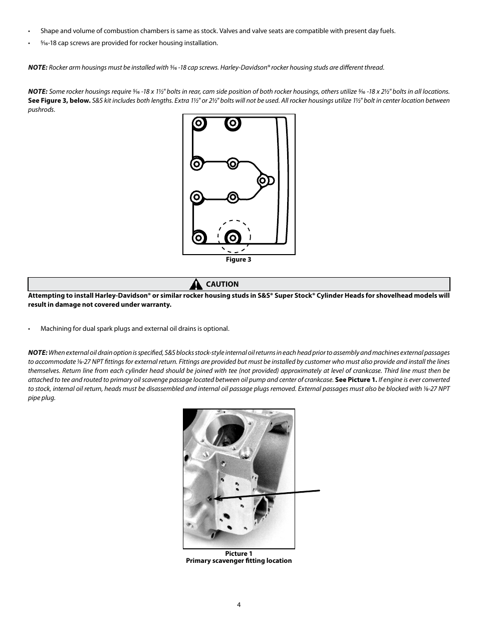 S&S Cycle Super Stock Cylinder Heads for 1966–1984 Shovelhead Models User Manual | Page 4 / 10