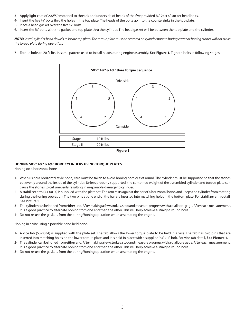 S&S Cycle Torque Plate Kit for 4 1/8 & 4 1/4 Bore X-Wedge Cylinders User Manual | Page 3 / 4