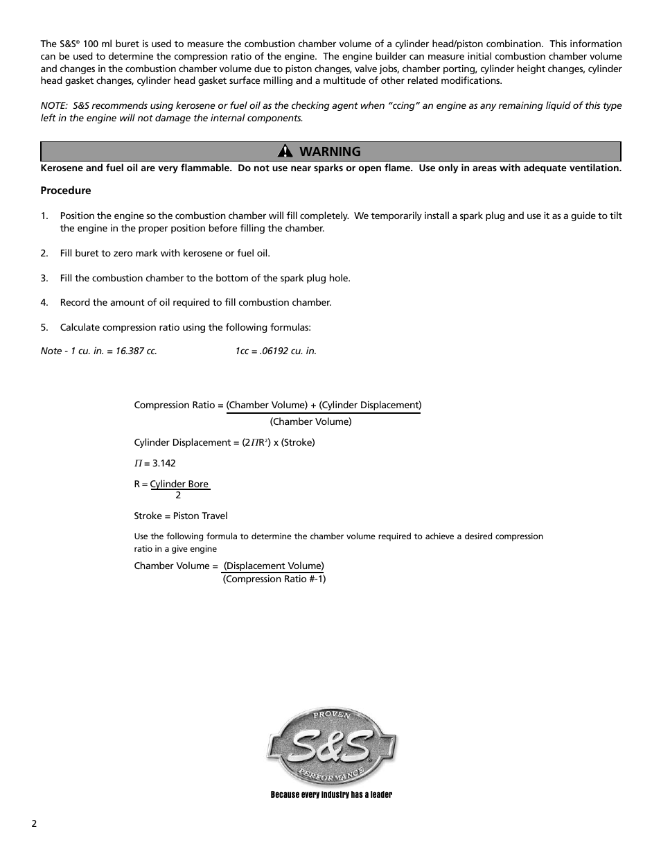 Warning | S&S Cycle Buret 100 ml User Manual | Page 2 / 2