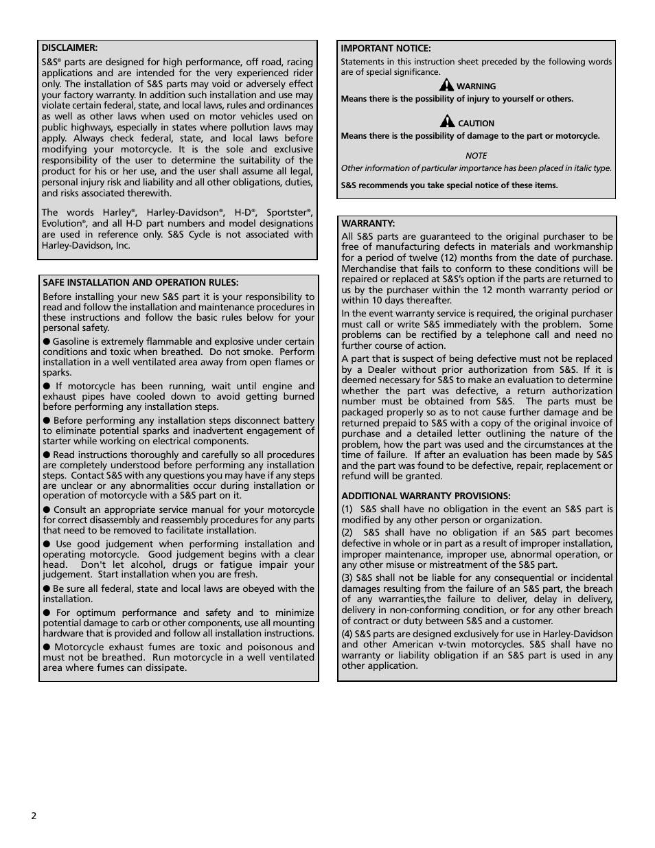 S&S Cycle Manifold/Engine Measuring Tools User Manual | Page 2 / 4