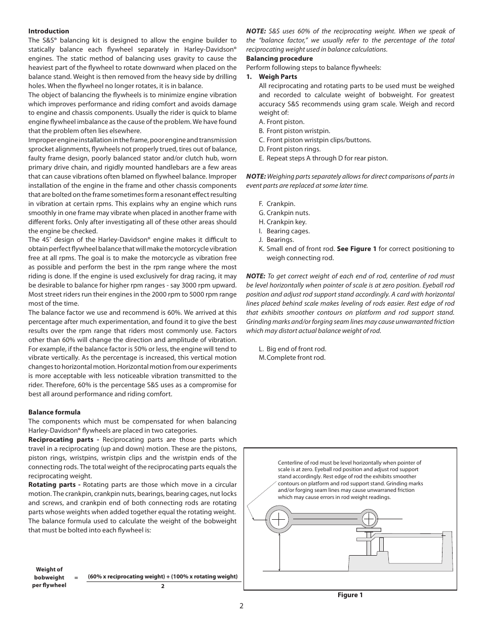 S&S Cycle Balancing Kit User Manual | Page 2 / 9