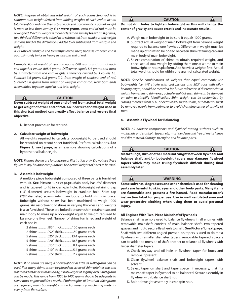 S&S Cycle Balancing Kit User Manual | Page 3 / 9