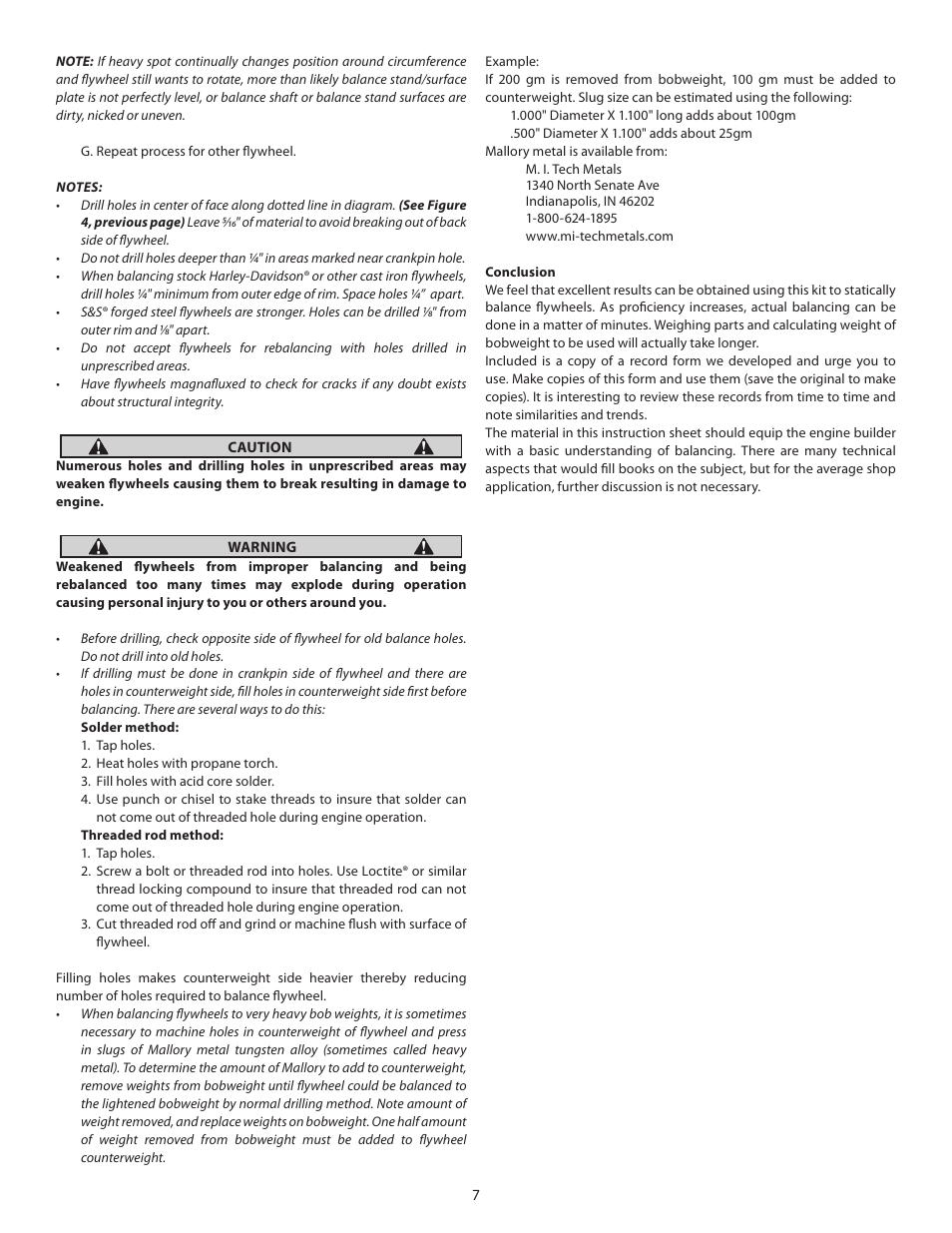 S&S Cycle Balancing Kit User Manual | Page 7 / 9