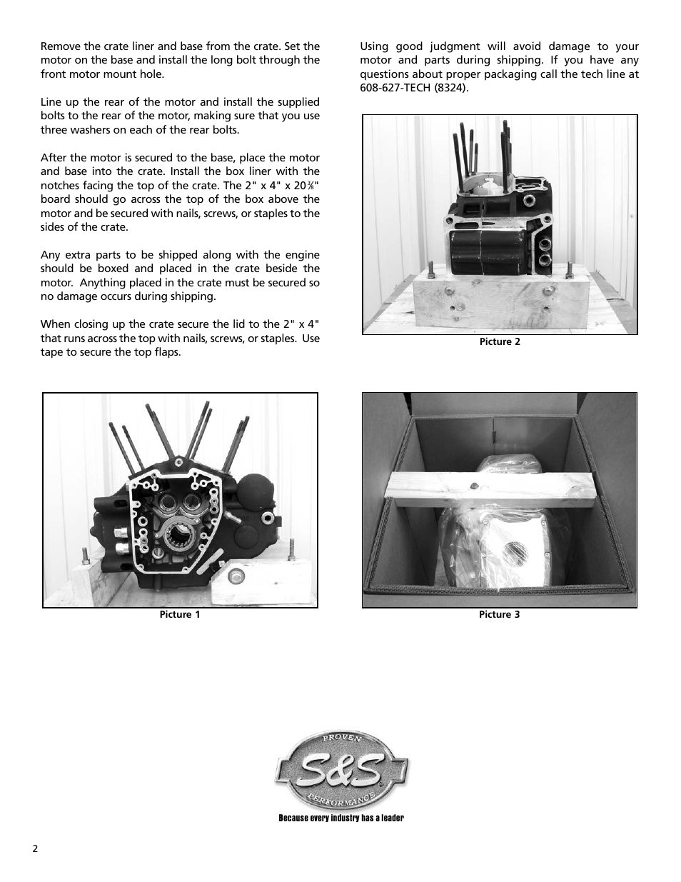 S&S Cycle Packing Harley-Davidson Twin Cam 88B Engine in S&S Shipping Crate 50-9589 User Manual | Page 2 / 2