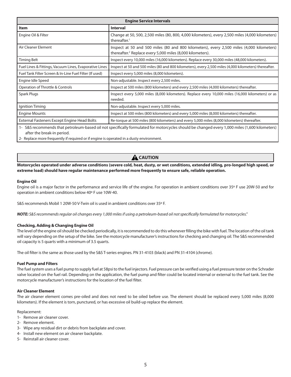 S&S Cycle California X-Wedge Engine User Manual | Page 5 / 8