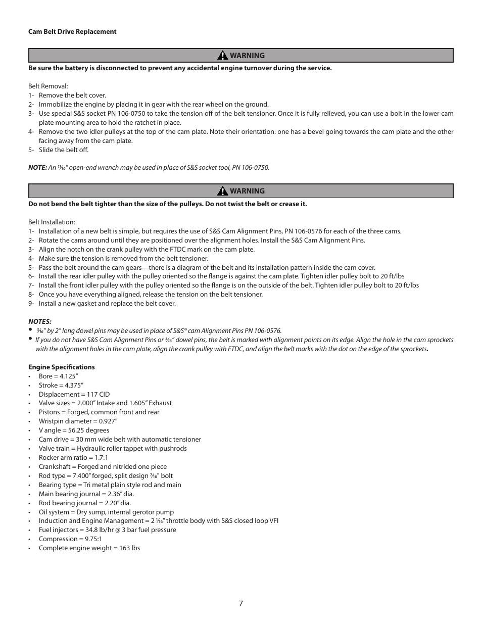 S&S Cycle California X-Wedge Engine User Manual | Page 7 / 8