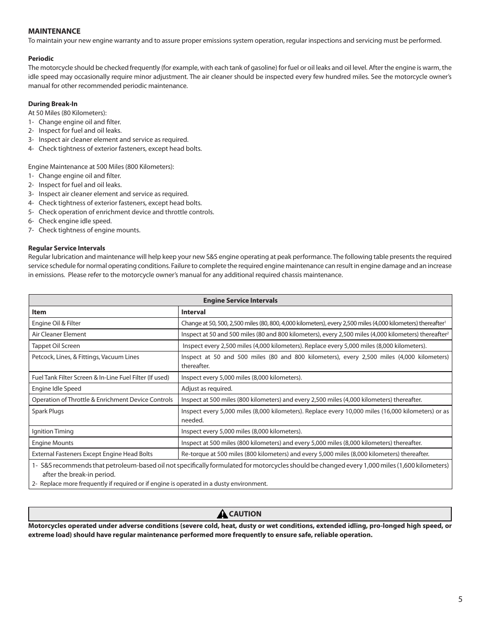 S&S Cycle California V-Series Engine User Manual | Page 5 / 8