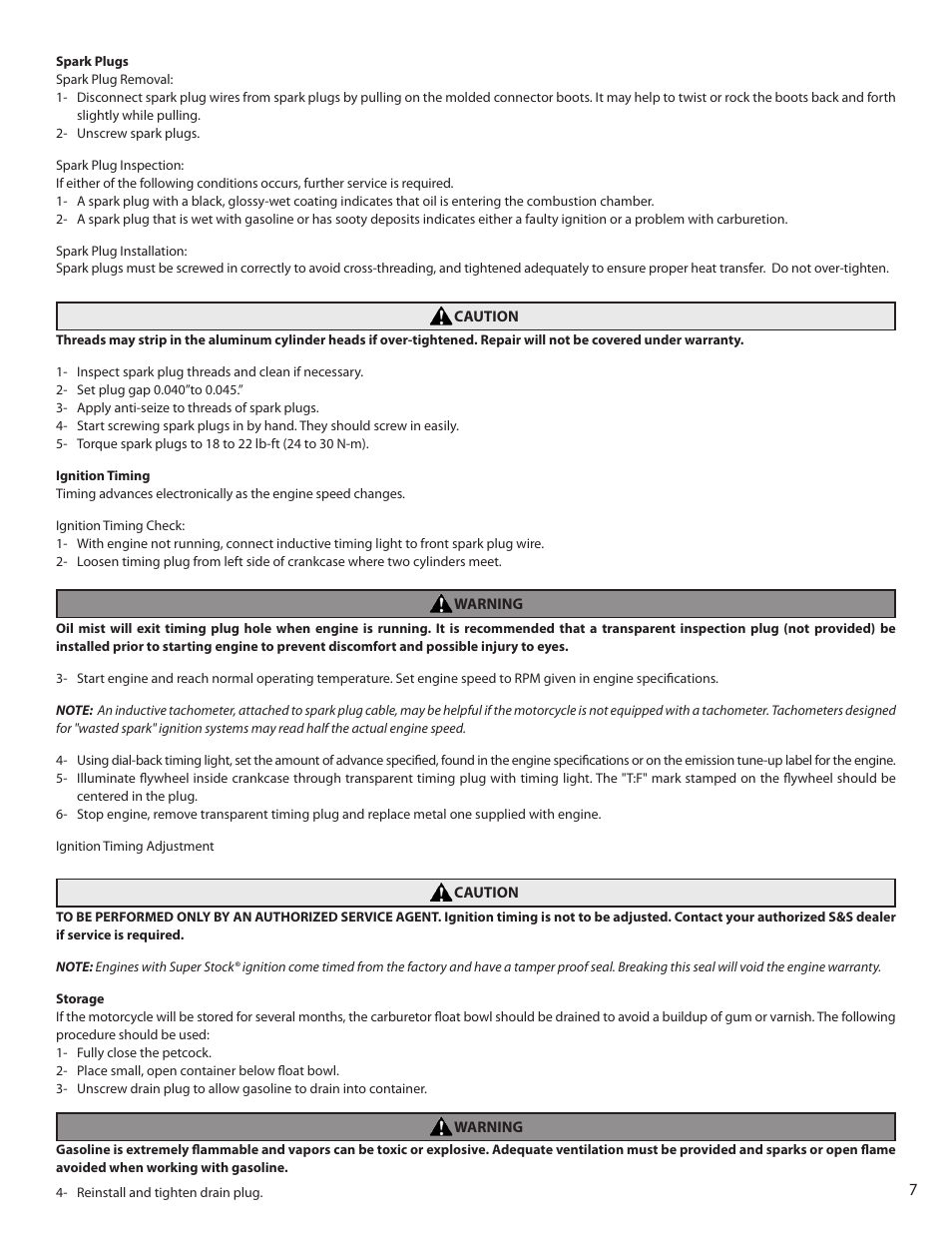 S&S Cycle California V-Series Engine User Manual | Page 7 / 8