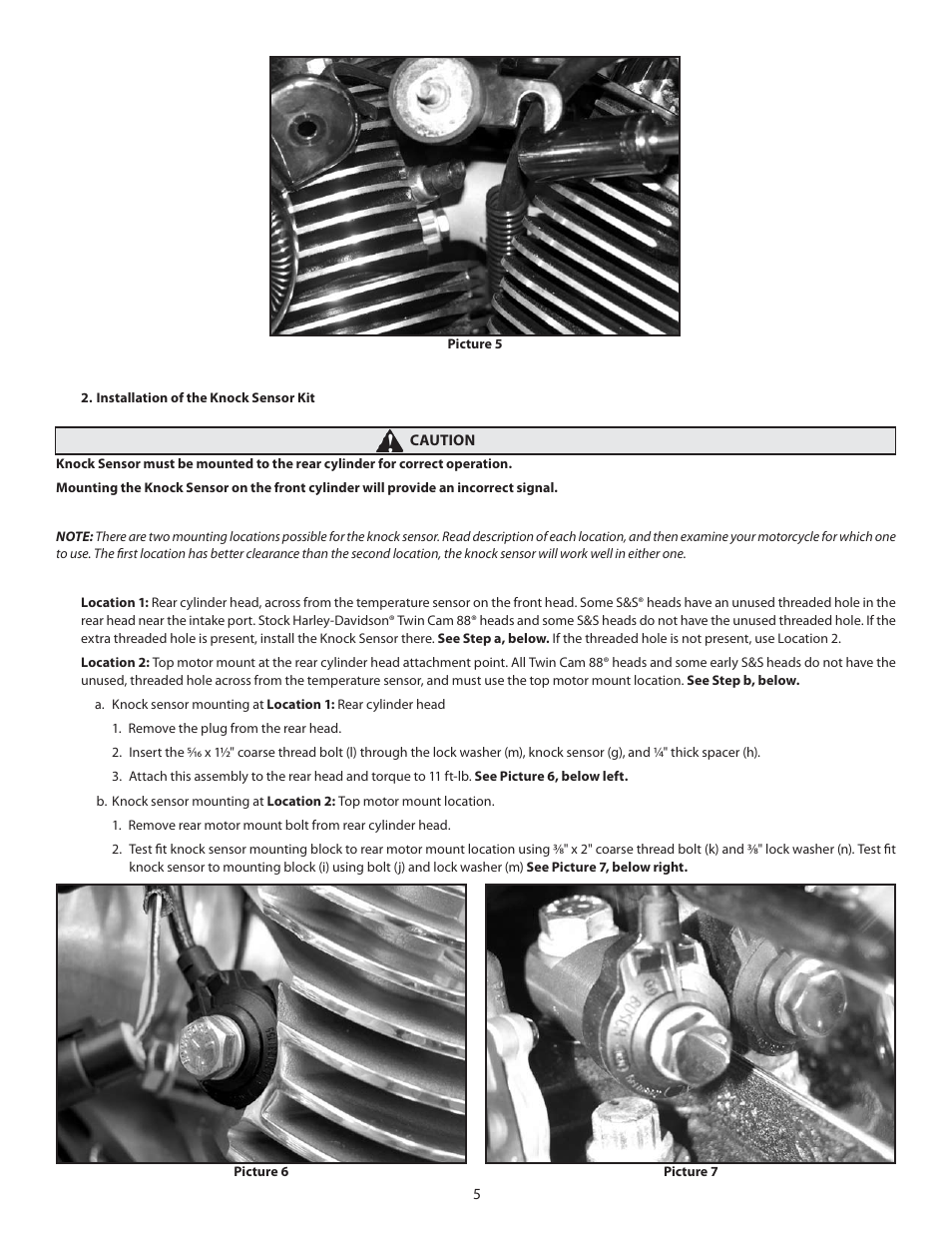 S&S Cycle Ignition System For All 1999–03 Carbureted Harley-Davidson Twin Cam 88 Engines User Manual | Page 5 / 14