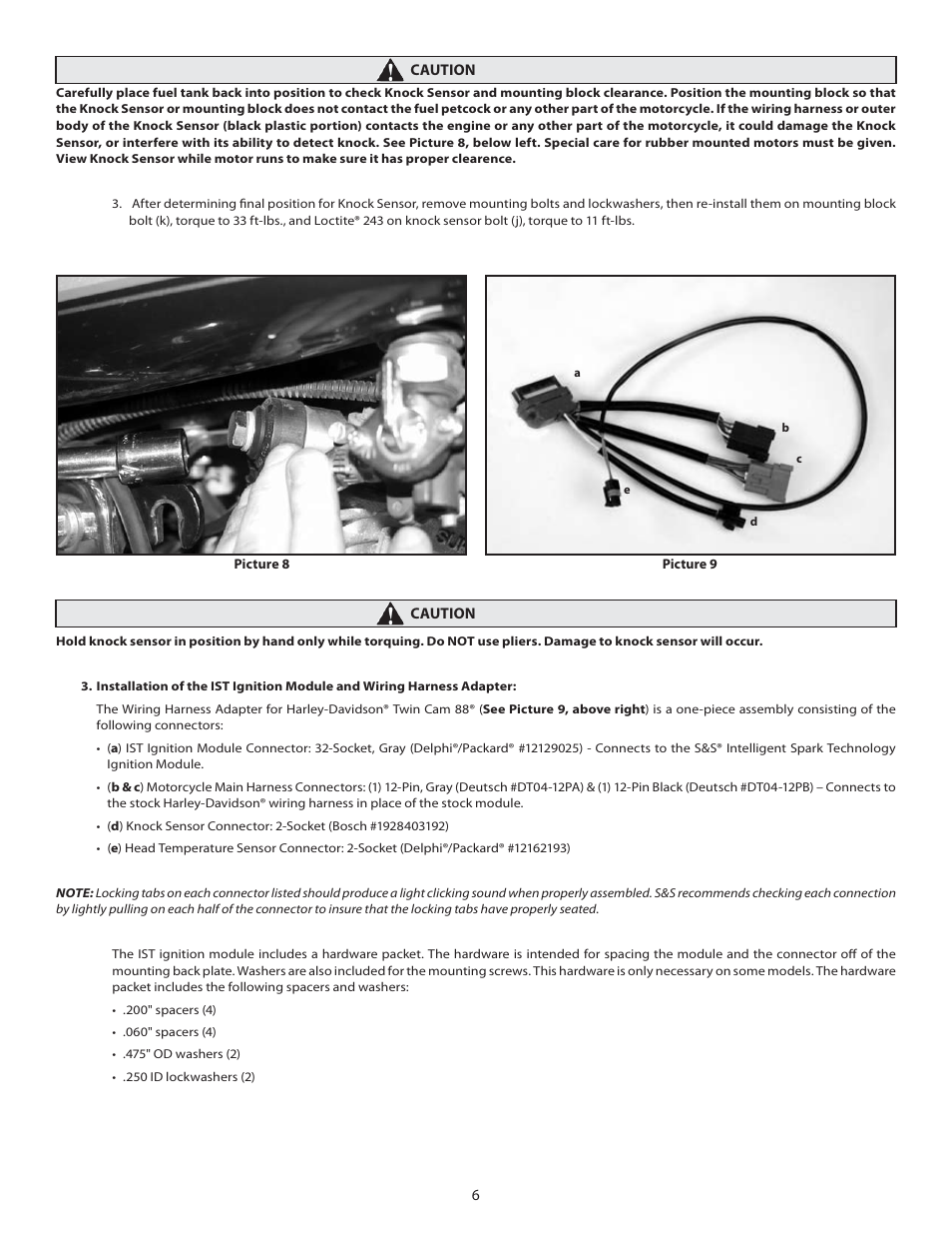 S&S Cycle Ignition System For All 1999–03 Carbureted Harley-Davidson Twin Cam 88 Engines User Manual | Page 6 / 14