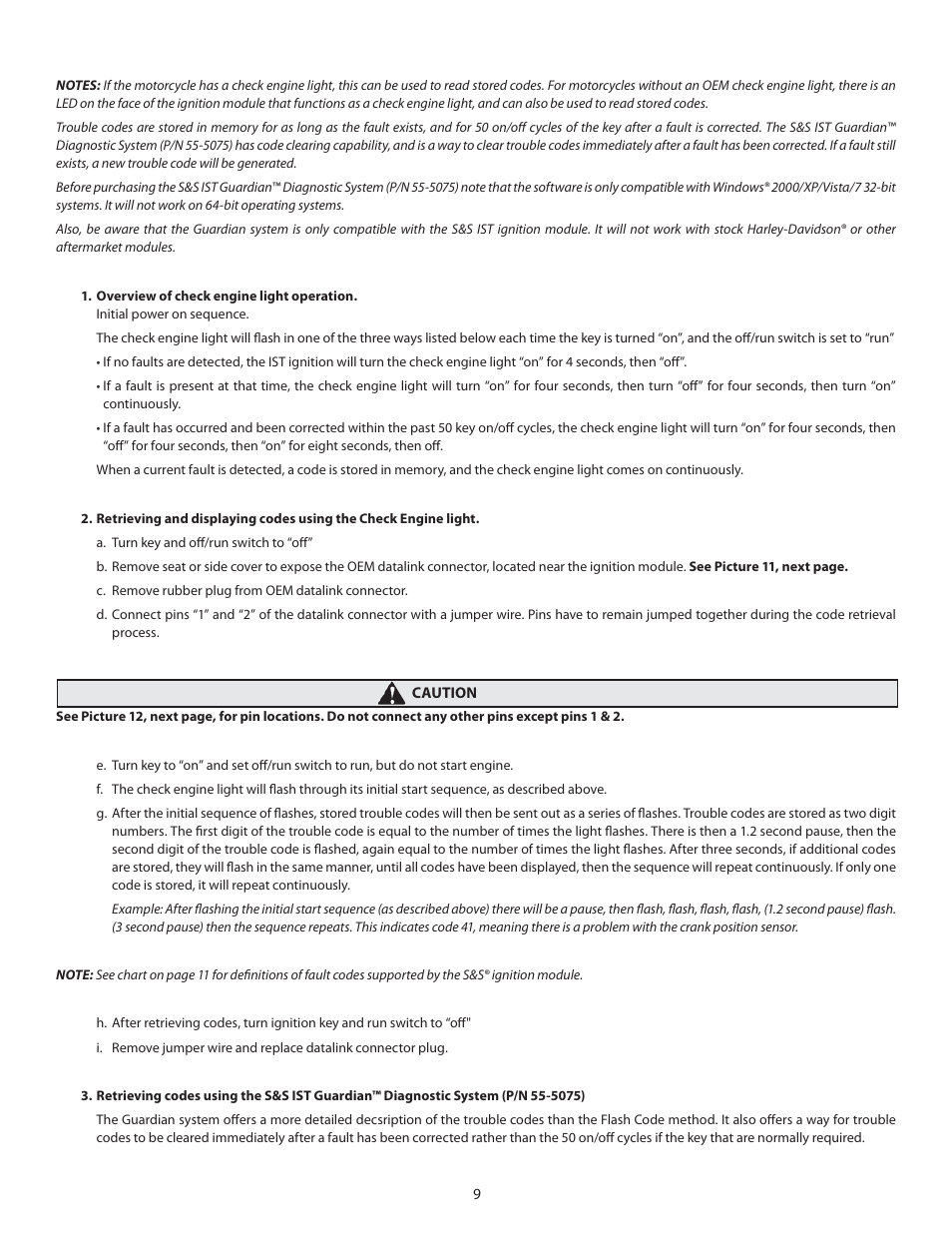 S&S Cycle Ignition System For All 1999–03 Carbureted Harley-Davidson Twin Cam 88 Engines User Manual | Page 9 / 14