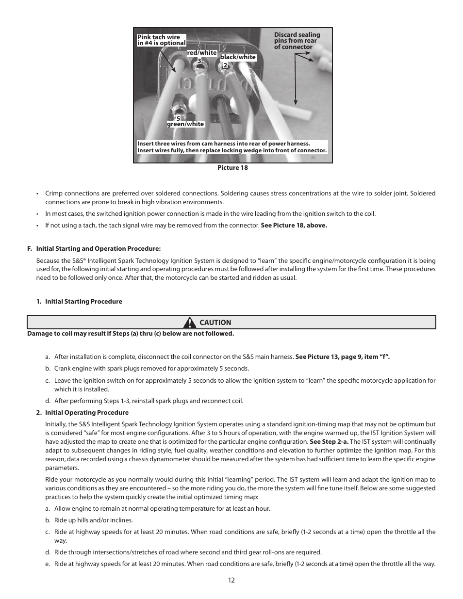 S&S Cycle IST Ignition System for 1984-1999 Big Twin and Custom Applications User Manual | Page 12 / 17