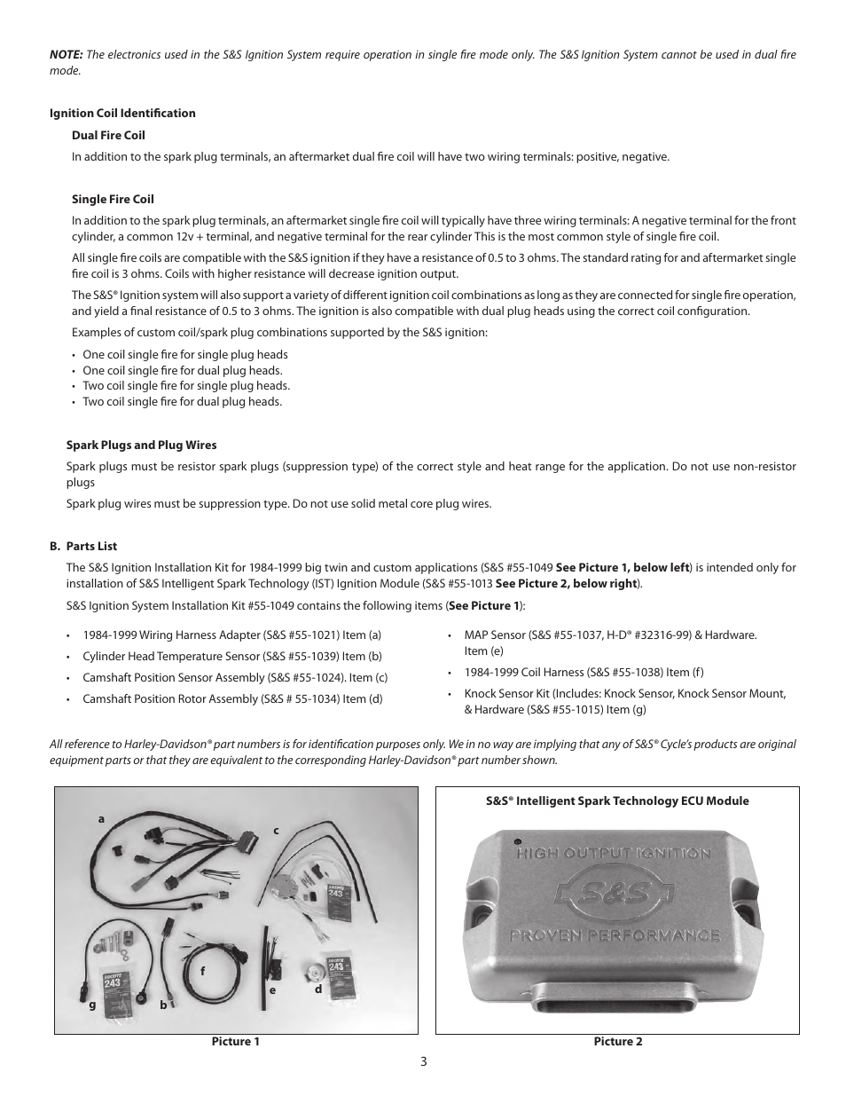 S&S Cycle IST Ignition System for 1984-1999 Big Twin and Custom Applications User Manual | Page 3 / 17