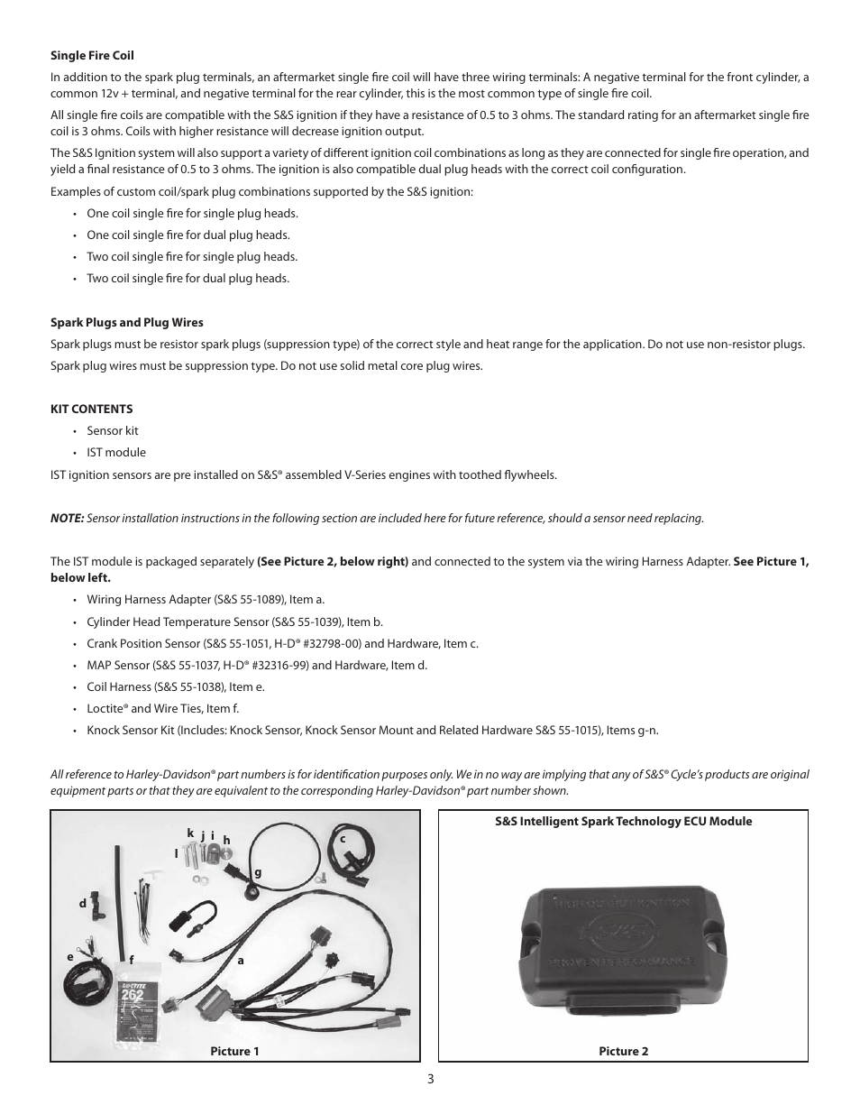 S&S Cycle IST Ignition System for S&S V-Series Engines with Flywheel Machined for Crank Trigger User Manual | Page 3 / 14