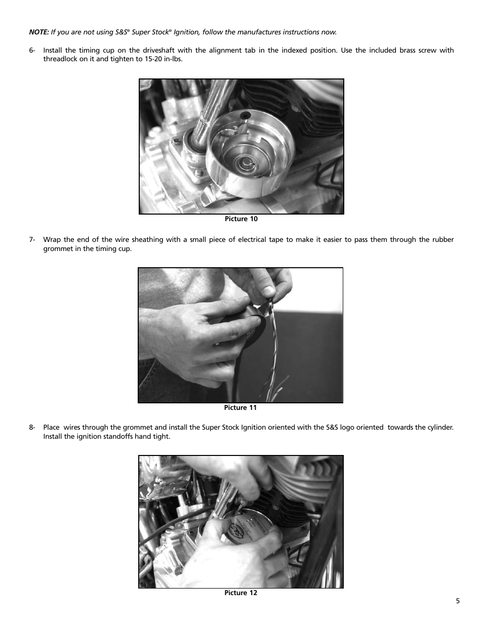 S&S Cycle Billet Generator Style Electronic Timer for S&S Super Stock Ignition User Manual | Page 5 / 12